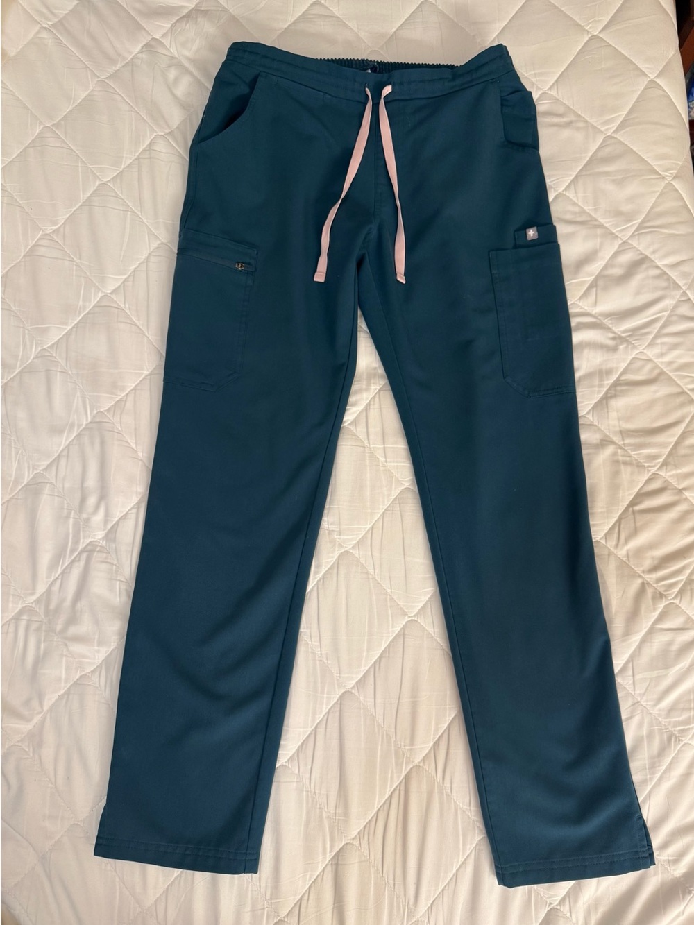 Figs scrubs pants in Caribbean blue - size S